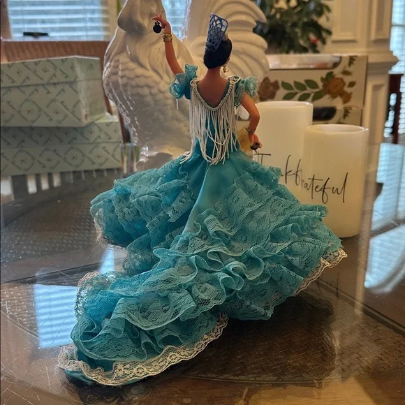 MARINA Turquoise Flamenco Dancer Collectable Doll - Picture 2 of 5